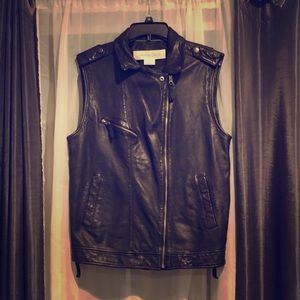 Treasure & Bond Leather Moto Vest